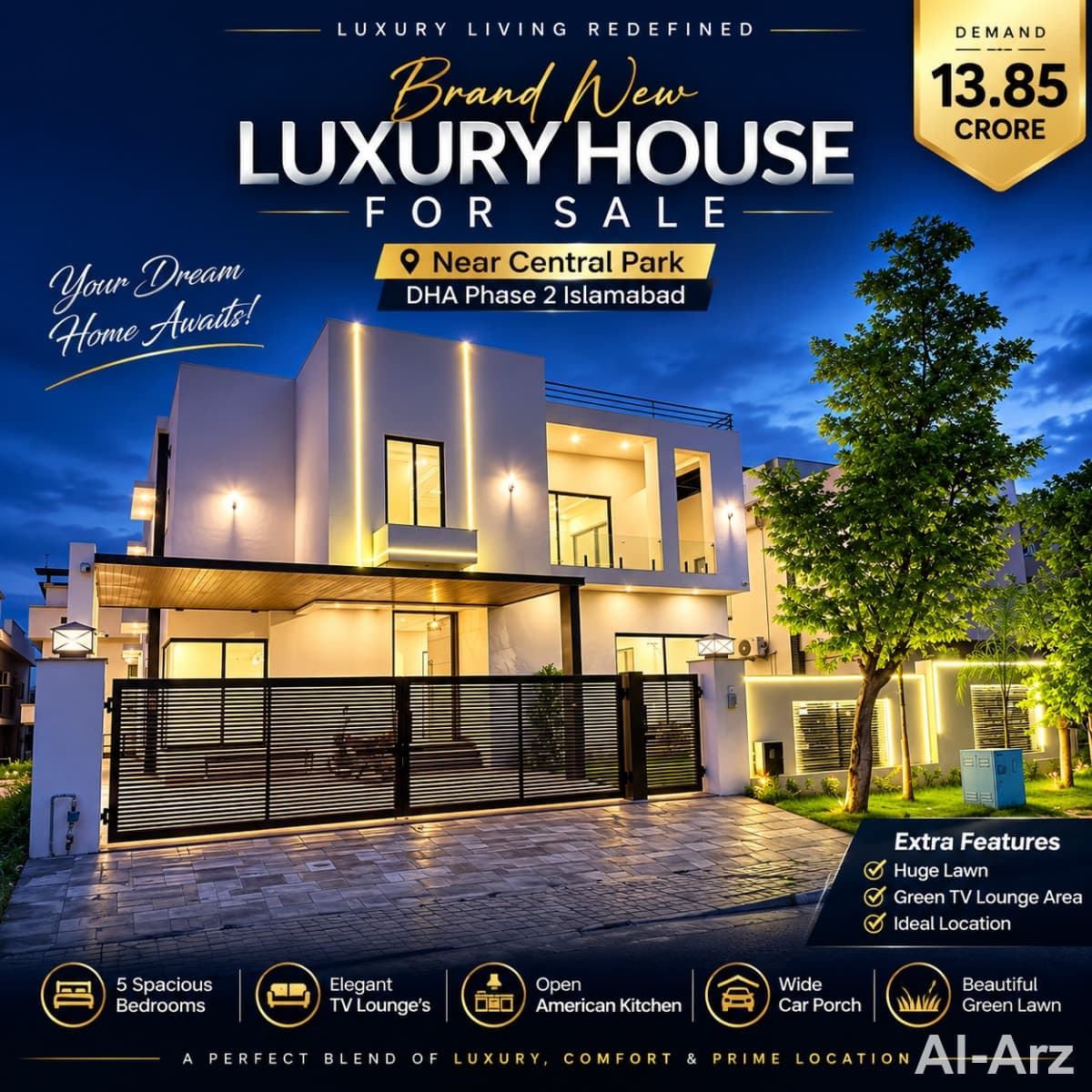 Brand new designer one kanal house for sale in dha phase 2 Islamabad — image 1